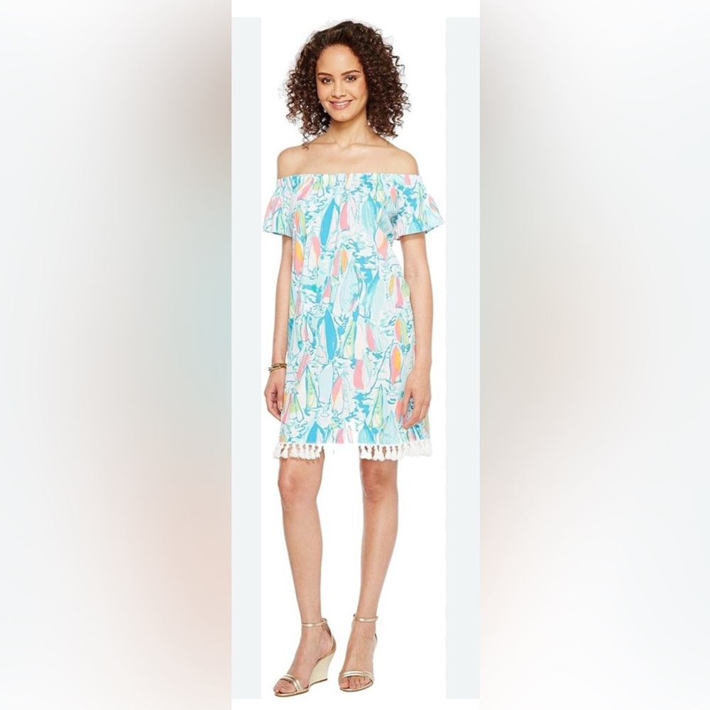 Lilly Pulitzer Marble Off-the-Shoulder Dress